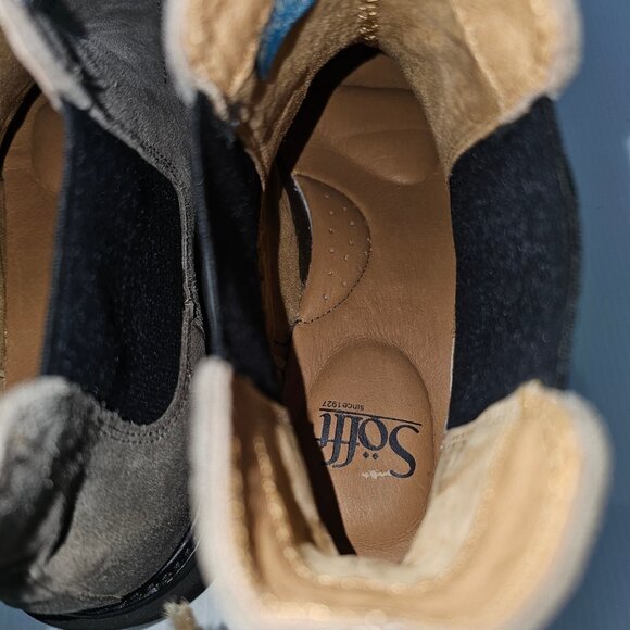 NEW Sofft Samira Ankle Boot Womens 8  Taupe Suede Waterproof Chelsea Lug Sole - Picture 10 of 14